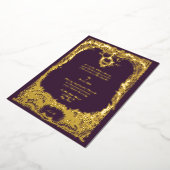 Frans Louis XV Rococo Wedding Folie Uitnodiging (Gedraaid)