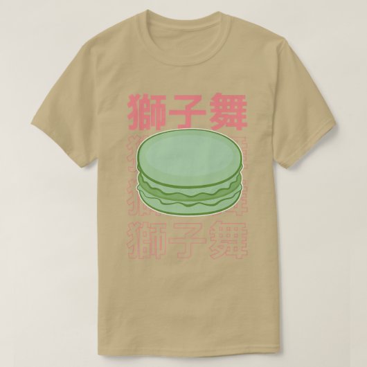 Frans Macaron Baker Cute Baking Dessert Japans T-shirt (Design voorkant)