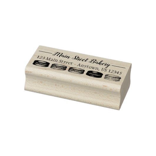 Frans Macaron Cookies Bakery Pastry Chef Food Rubberstempel (Stempel)