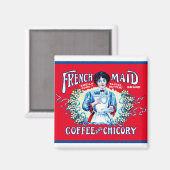 Frans Maid Coffee Magnet Magneet (Voorkant / Achterkant)