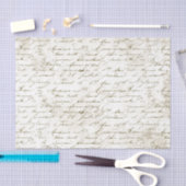  Frans Manuscript handgeschreven Grunge Cursive Tissuepapier (Craft)