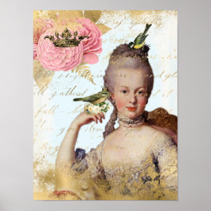 -Frans Marie Antoinette shabby Poster