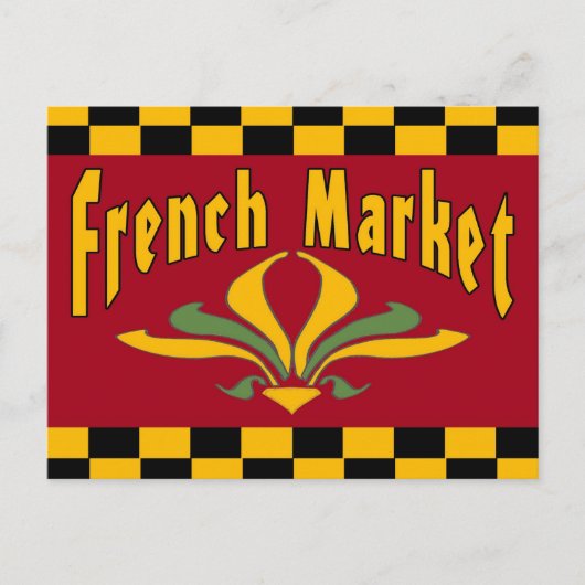 Frans Marktteken Briefkaart (Voorkant)