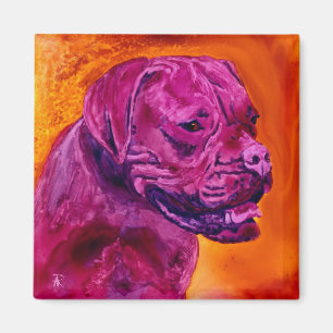 Frans Mastiff Magnet - "Bordeaux" Magneet