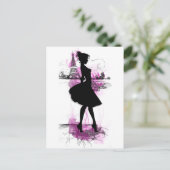 Frans meisje briefkaart (Staand voorkant)