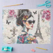 frans meisje een tissuepapier (Craft)