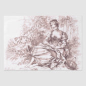 Frans meisje in landschapsveld tissuepapier (Voorkant)