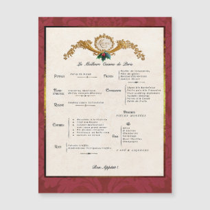 Frans Menu Vakantie Koelkast Decor Magnetische Kaa