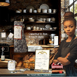 Frans menu voetstuk reclamebord met voetstuk