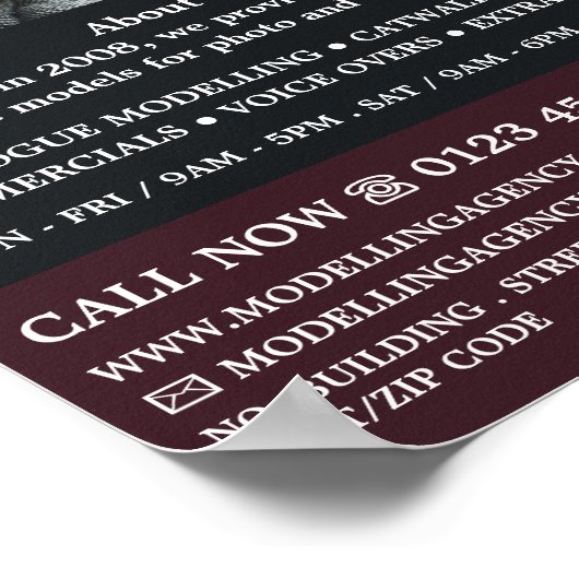 Frans model, modellenbureau, modelagent poster (Hoek)