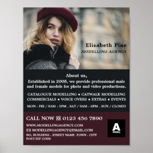 Frans model, modellenbureau, modelagent poster