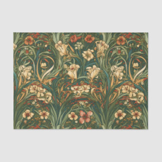 Frans, nieuw geïnspireerd gebied van wilde bloemen tissuepapier