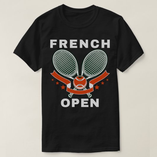 Frans open tennistoernooi t-shirt (Design voorkant)