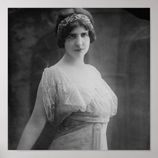 Frans Opera Singer Marguerite Beriza Portrait Poster (Voorkant)
