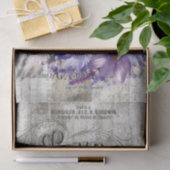 Frans Paars Floral Bunny Tissuepapier (Geschenk)