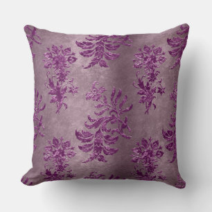 Frans Paars Floral Damask Pattern Kussen