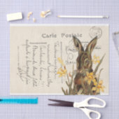  Frans paaskonijn Daffodil Briefkaart Tissuepapier (Craft)