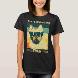 Frans papa design Mannen vader Franse bulldog lief T-shirt