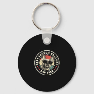 Frans papa ooit retro Franse bulldog lover eigenaa Sleutelhanger