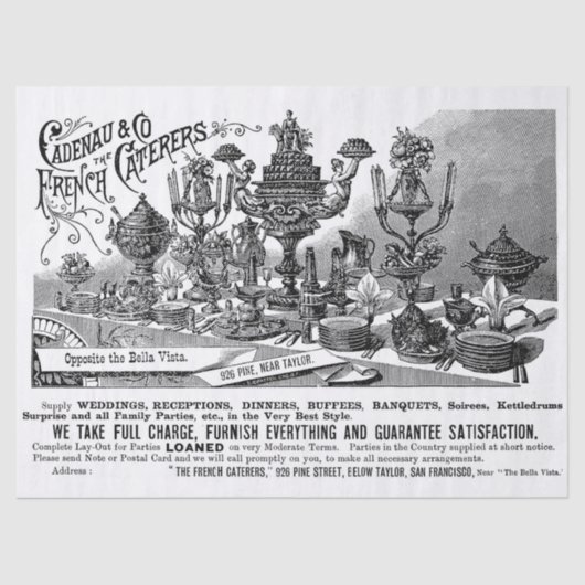 Frans papier voor weefsel of ontkoppeling (Voorkant)