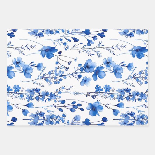 Frans papier Wildflowers Patterns-98186 Inpakpapier Vel (Voorkant)