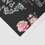 Frans parfum bloemenlabel tissuepapier (Detail)