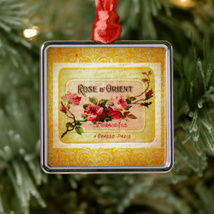 Frans parfumlabel Metalen Ornament