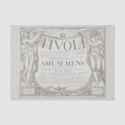  Frans Parijs 1802 Poster Tivoli Tissuepapier (Voorkant)