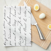 Frans Parijs script Theedoek (Quarter Fold)