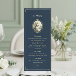 Frans Pastoraal Navyblauw & Gouden Huwelijksmenu K Menu