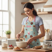 Frans Patisserie Macaron Coffee Cake Personalized Schort