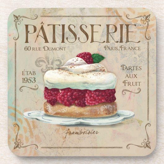 Frans Patisserie Onderzetter Home Decor (Voorkant)