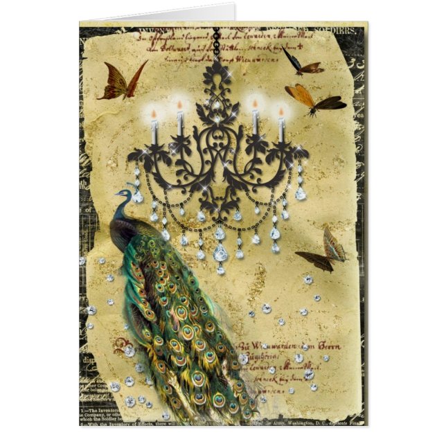 Frans Peacock en Chandelier (Voorkant)