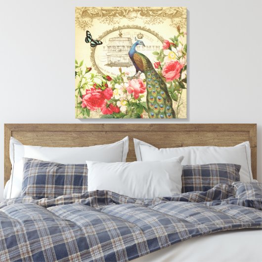  Frans Peacock stretched canvas Afdruk (Insitu (Slaapkamer))