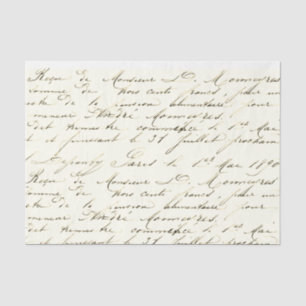 Frans  plakbiljet voor script tissuepapier