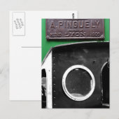 Frans Plaque 1909 Briefkaart stoommotor (Voorkant / Achterkant)