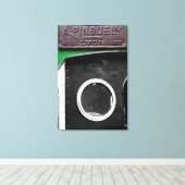 Frans Plaque 1909 Steam Engine Canvas Afdruk (Insitu (Houten vloer))