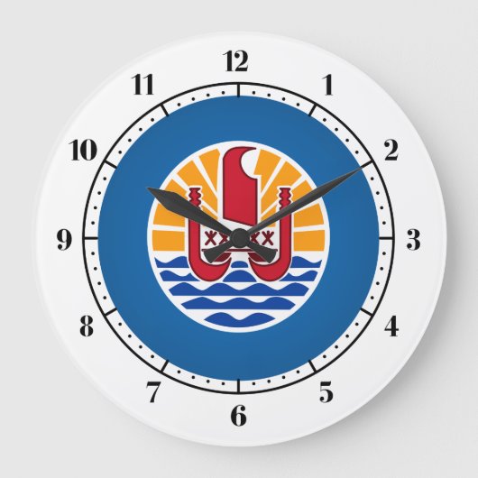 Frans Polynesiaans wapenschild Grote Klok (Voorkant)