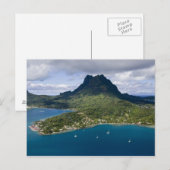 Frans-Polynesië, Bora Bora. Uitzicht van de lucht Briefkaart (Voorkant / Achterkant)