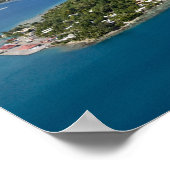 Frans-Polynesië, Bora Bora. Uitzicht van de lucht Poster (Hoek)