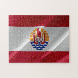 Frans-Polynesië - Golfvlag - Legpuzzel