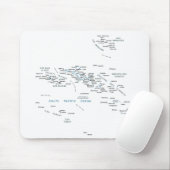 Frans-Polynesië Map Mousepad Muismat (Met muis)