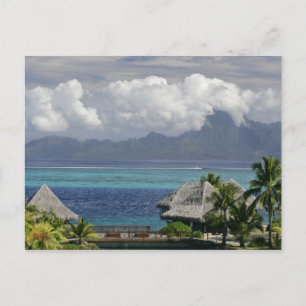 Frans-Polynesië, Moorea. Een uitzicht van het eila Briefkaart