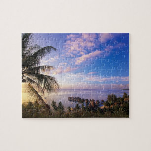 Frans-Polynesië, Moorea. Uitzicht op de Baie de Legpuzzel