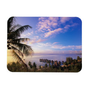 Frans-Polynesië, Moorea. Uitzicht op de Baie de Magneet