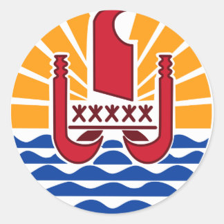 Frans-Polynesië PF Ronde Sticker