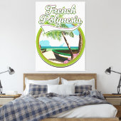 Frans-Polynesië reizen logo. Canvas Afdruk (Insitu (Slaapkamer))