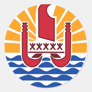 Frans-Polynesië Ronde Sticker