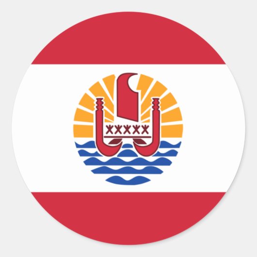 frans polynesië ronde sticker (Voorkant)