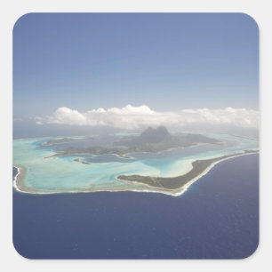 Frans-Polynesië, Tahiti, Bora Bora. De Vierkante Sticker